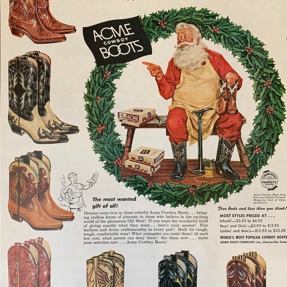 Vtg ACME Shorty Pee Wee Cowgirl boots snip toe Sz 9 Womens Western Rodeo Inlay - Picture 14 of 14